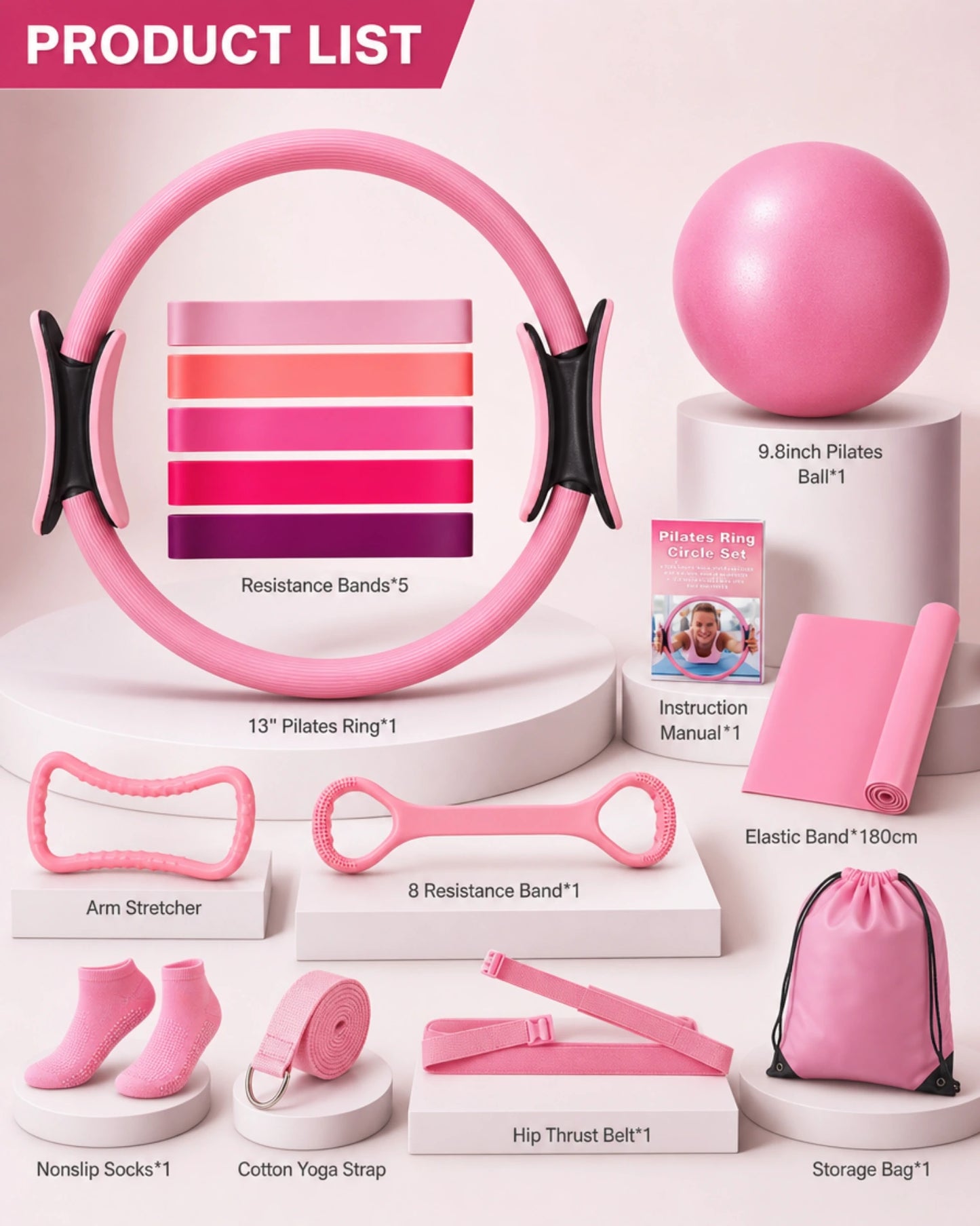 13-Piece Yoga & Pilates Set